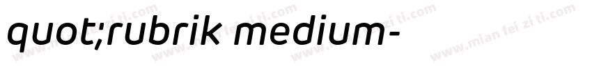 quot;rubrik medium字体转换
